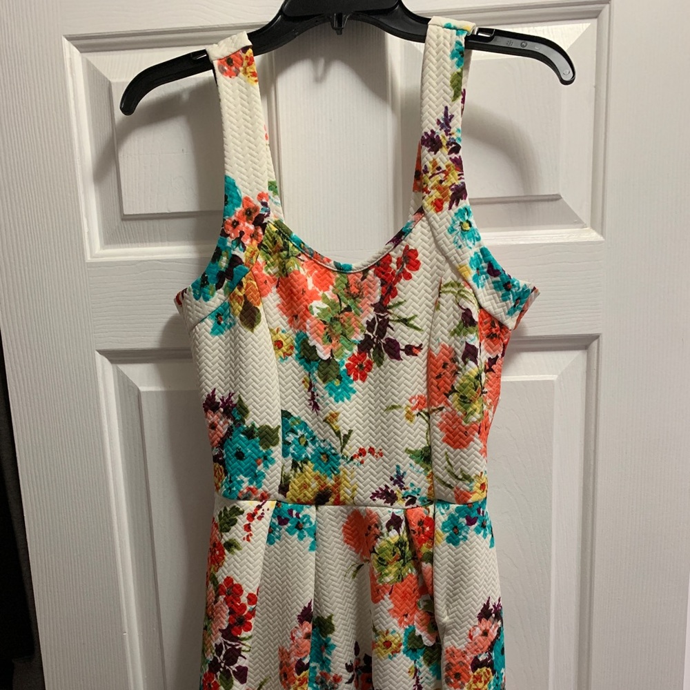 Floral open back dress